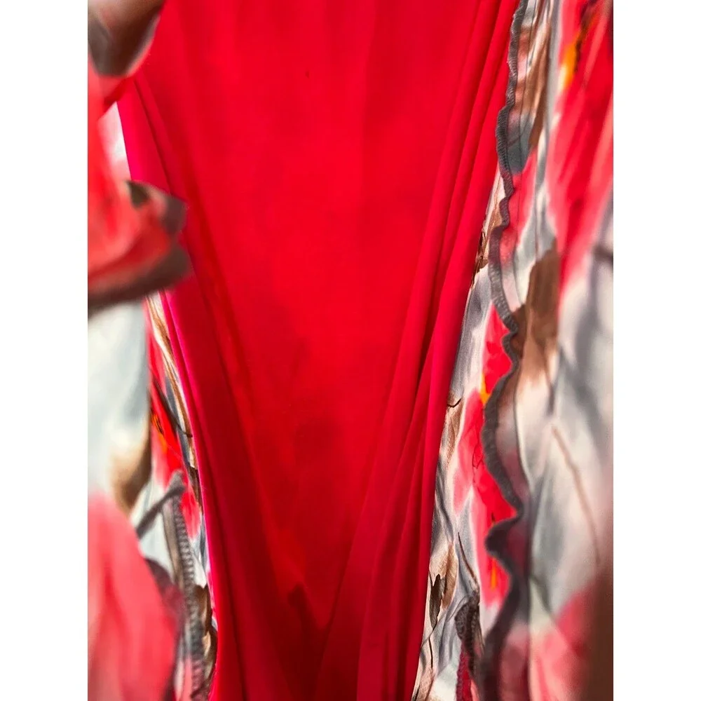 Cato Vintage Y2K Ladies Floral Midi Ruffled Skirt Size SMALL - Picture 5 of 6